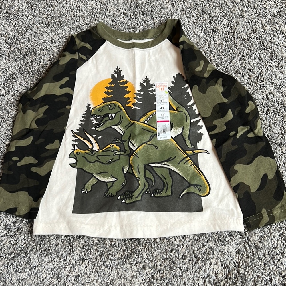 Boys Long Sleeve Dino Tee